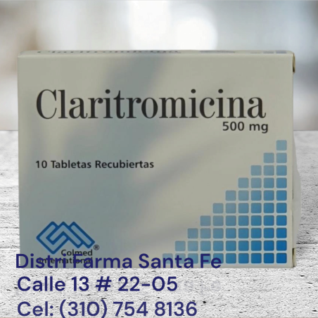 CLARITROMICINA AG 500MG X 10 CAPSULAS