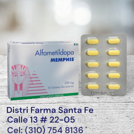 ALFAMETILDOPA MEMPHIS 250MG X 30TAB