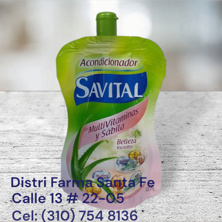 SAVITAL SACHET X 100ML(SHAMPO, CREMA, ACOND) (IVA)