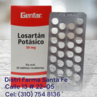 LOSARTAN GENFAR 50MG X 30 TABLETAS