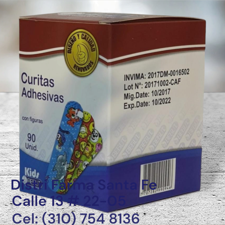 CURITAS BEGUT NIÑOS X 90 UNIDADES