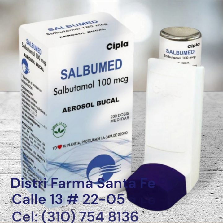SALBUMED INHALADOR 100MG X 200 DOSIS (SALBUTAMOL)