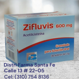 ZIFLUVIS ACETILCISTEINA 600 MG X 30 SOBRES (BF)
